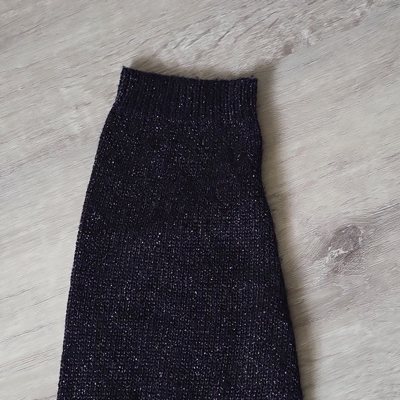 V- Neck Sparkle Black Button Down Sweater by Amanda Smith (Large) - Picture 8 of 10